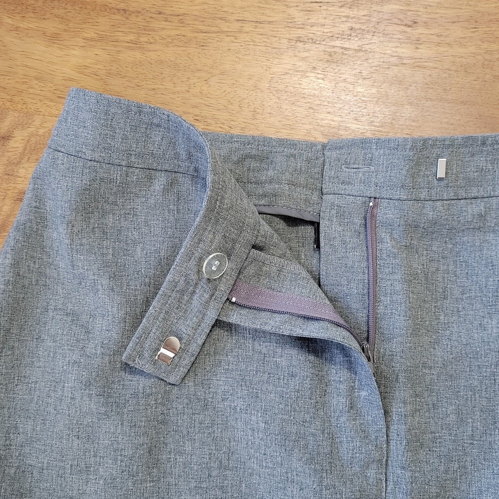NWT New York & Company City Stretch Skirt Womens Sz 10 Gray Office - Picture 9 of 10
